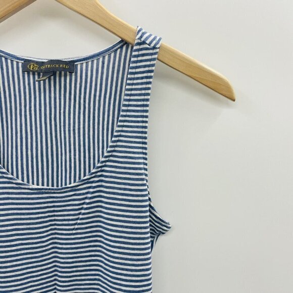 Outback Red for The Limited Womens Size XS Racerback Striped Tank Top Blue 566 - Picture 2 of 5